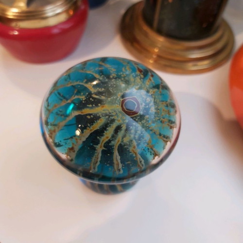 Glass Mushroom Paperweight like new, 10 cm height