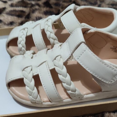H&M sandals used, white, size 24