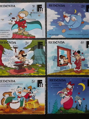 Disney Redonda The Kalevala αναμνηστικά γραμματόσημα, σετ 6