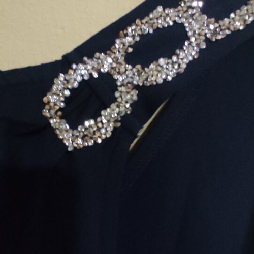 Maxi dress Ross like new navy blue with strass details size L