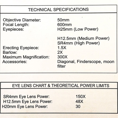 Bushnell Deep Space 600x50mm Telescope new