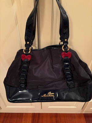 Love Moschino shoulder bag used, blue, large