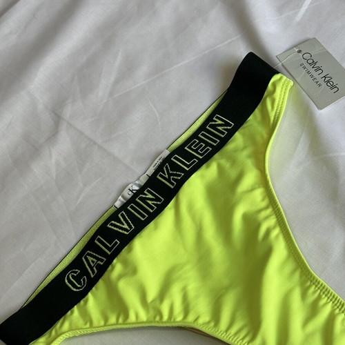 Calvin Klein bikini swimwear yellow neon size Small new