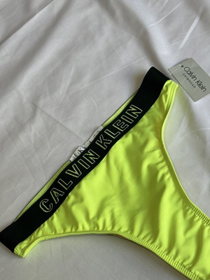 Calvin Klein bikini swimwear yellow neon size Small new