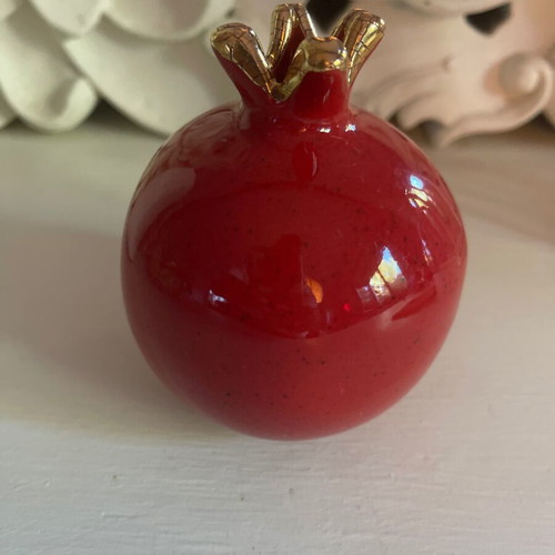 Decorative pomegranate with embossed gold designs new