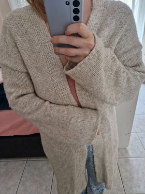 Mango knitted cardigan used, beige, size L