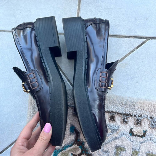 Zara moccasins burgundy size 40 used, very good condition