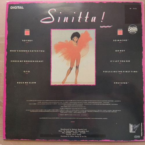 Sinitta LP electronic music near mint