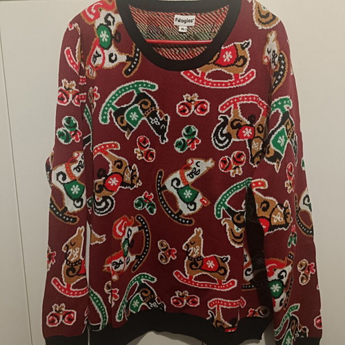 Christmas sweater XL new, 100% polyacrylic, colorful by Frogies