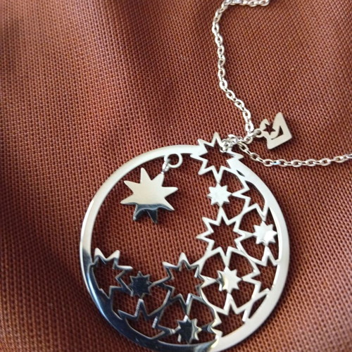 Loisir pendant with chain new, steel, gray