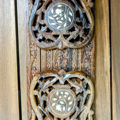 Book stand made of red wood like new, hand-carved
