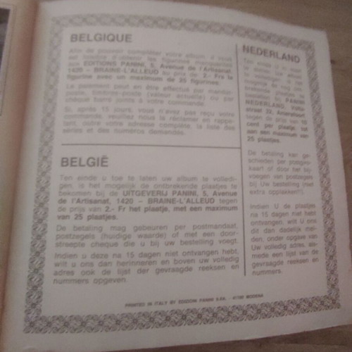Panini album Nils Holgersson 1981 used, completed