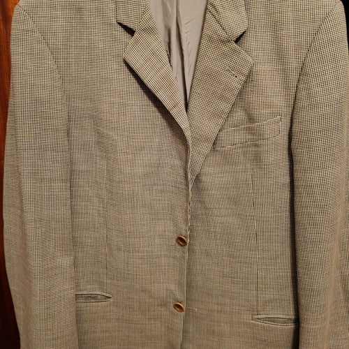 Men's classic Hugo Boss jacket used, grey and beige, XL-XXL