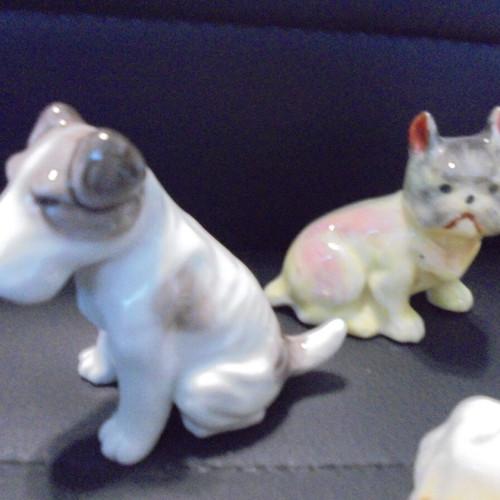 Porcelain dog figurines lot of 8 used, vintage style