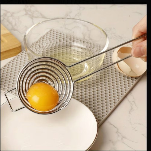 Kitchen tool for separating egg yolk and white new, stainless steel