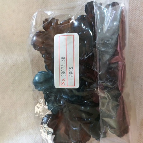 Set of 6 Hibiscus Hair Clips new
