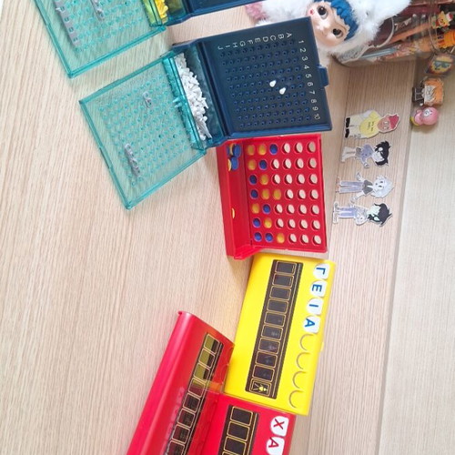 3 Classic Board Games Lighted Hangman, Victory at Sea, 4x4 like new
