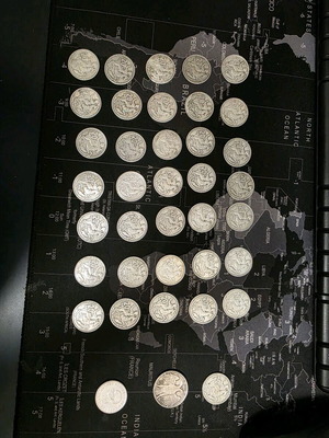 Silver 20 Drachma coins of Pavlos and 30 Drachma wedding coin like new