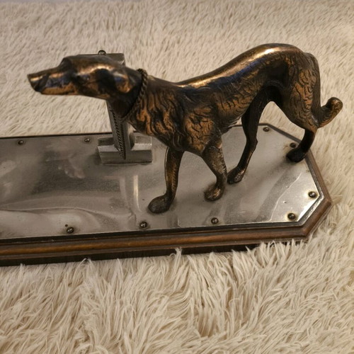 Collectible Vintage Bronze Desk Ornament with Dog like new