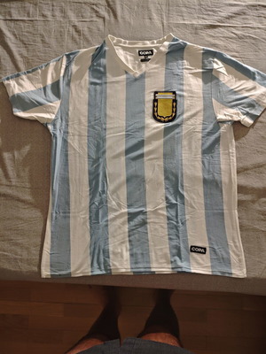 Argentina Retro Copa Shirt XXL like new, white and blue