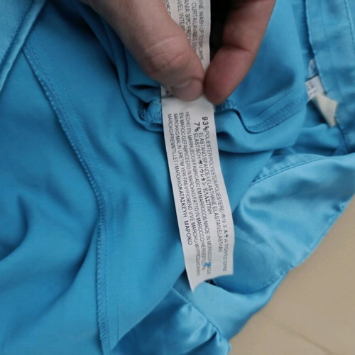 Turquoise satin blouse size L like new