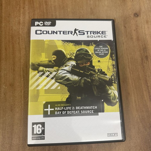 Counter-Strike: Source PC DVD used, includes Half-Life 2 and Day of Defeat