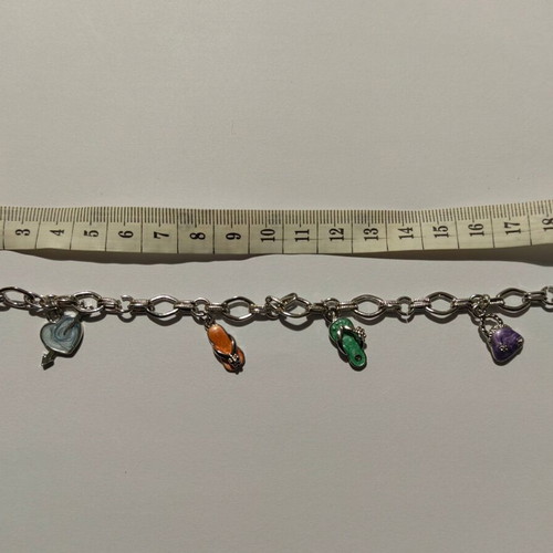 Vintage 80s stainless steel bracelet like new, multicolor