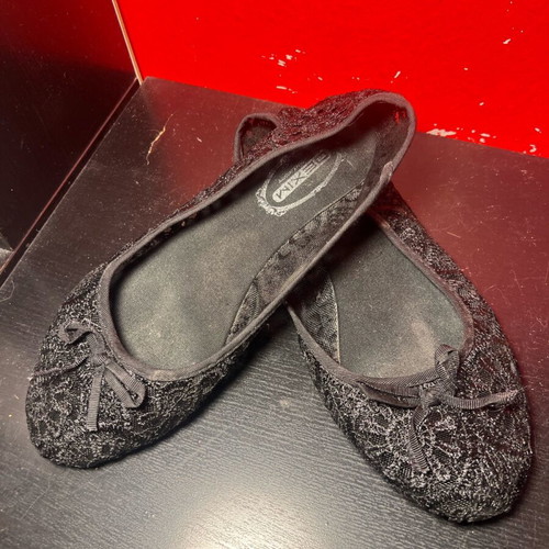 Dexim ballet flats used, black lace, size 39