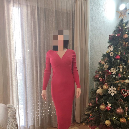 Zara dress red ribbed, new with tag, size S