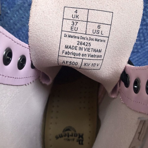 Dr. Martens 1460 W Patent Lamper boots new, pink, size 37