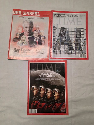 Περιοδικά Time Artemis II, AI και Der Spiegel μεταχειρισμένα, σετ 3 τεμαχίων