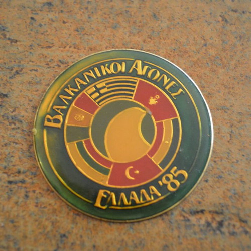 Memorabilia emblem Balkan Games 1985 Greece used