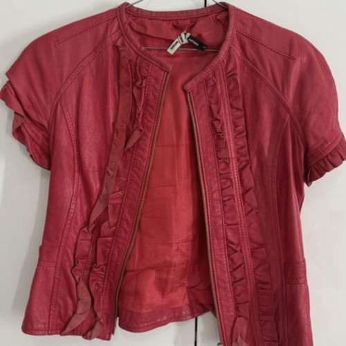 Imperial leather jacket like new, fuchsia short