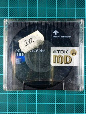 Minidisc TDK MD 74 δισκέτα εγγραφής ήχου μεταχειρισμένη επανεγγράψιμη