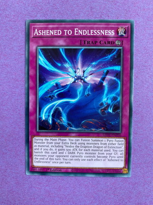 Yu-Gi-Oh card Ashened to Endlessness like new