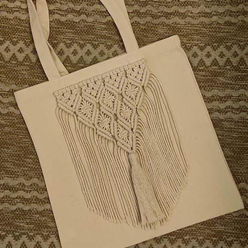 Macrame tote bag