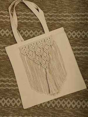 Macrame tote bag