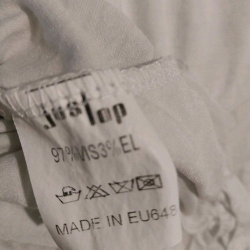 JusTop crop top white size S used shirt