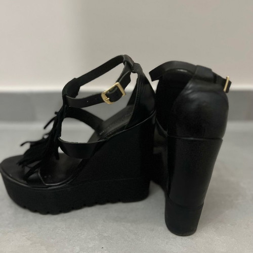 Makis Kotris platform shoes used, full leather, size 37, black