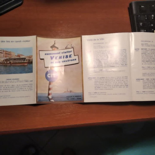 Vintage Venice Tourist Guide CIT 1978 in French with Tour Program and Ticket like new
