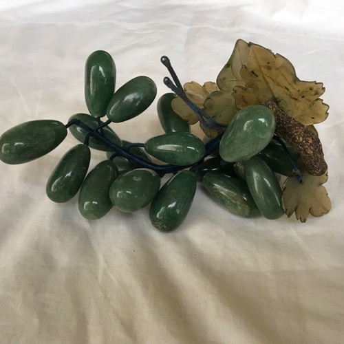 Decorative Jade Grape Cluster used, antique over 60 years