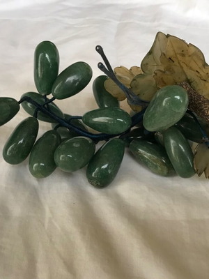 Decorative Jade Grape Cluster used, antique over 60 years