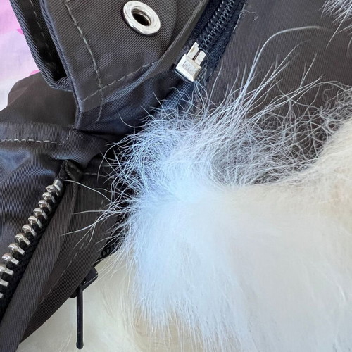 Patago Parka with White Real Fox Fur, New, Size XL
