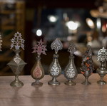 Antique Arabic kohl bottles, handmade