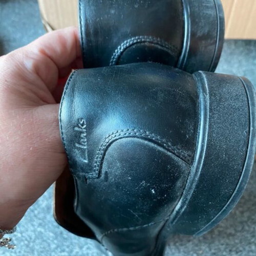 Clarks men's leather formal shoes used, UK 9 EU 43 black