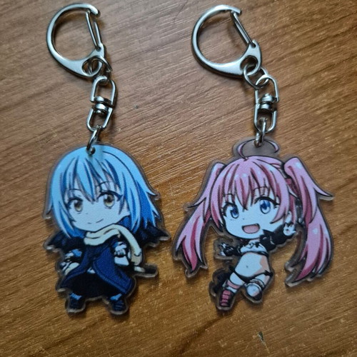 Rimuru and Milim acrylic keychains new from Tensura anime