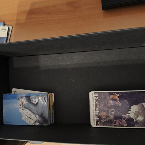 Phone card collection used, Greek OTE and Italian cards in box