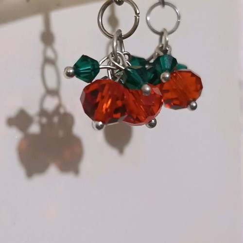 Handmade mistletoe earrings new
