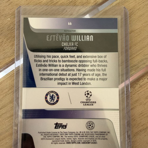 Estevao Willian Rookie Topps Silver Refractor card like new
