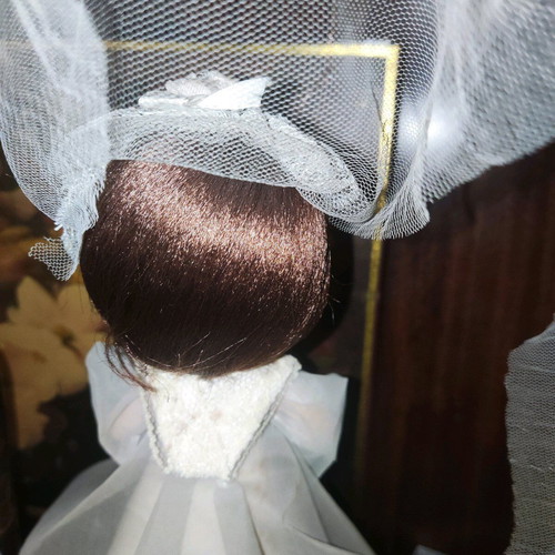 Vintage Sakura music dolls 70s used, bride wind-up music box
